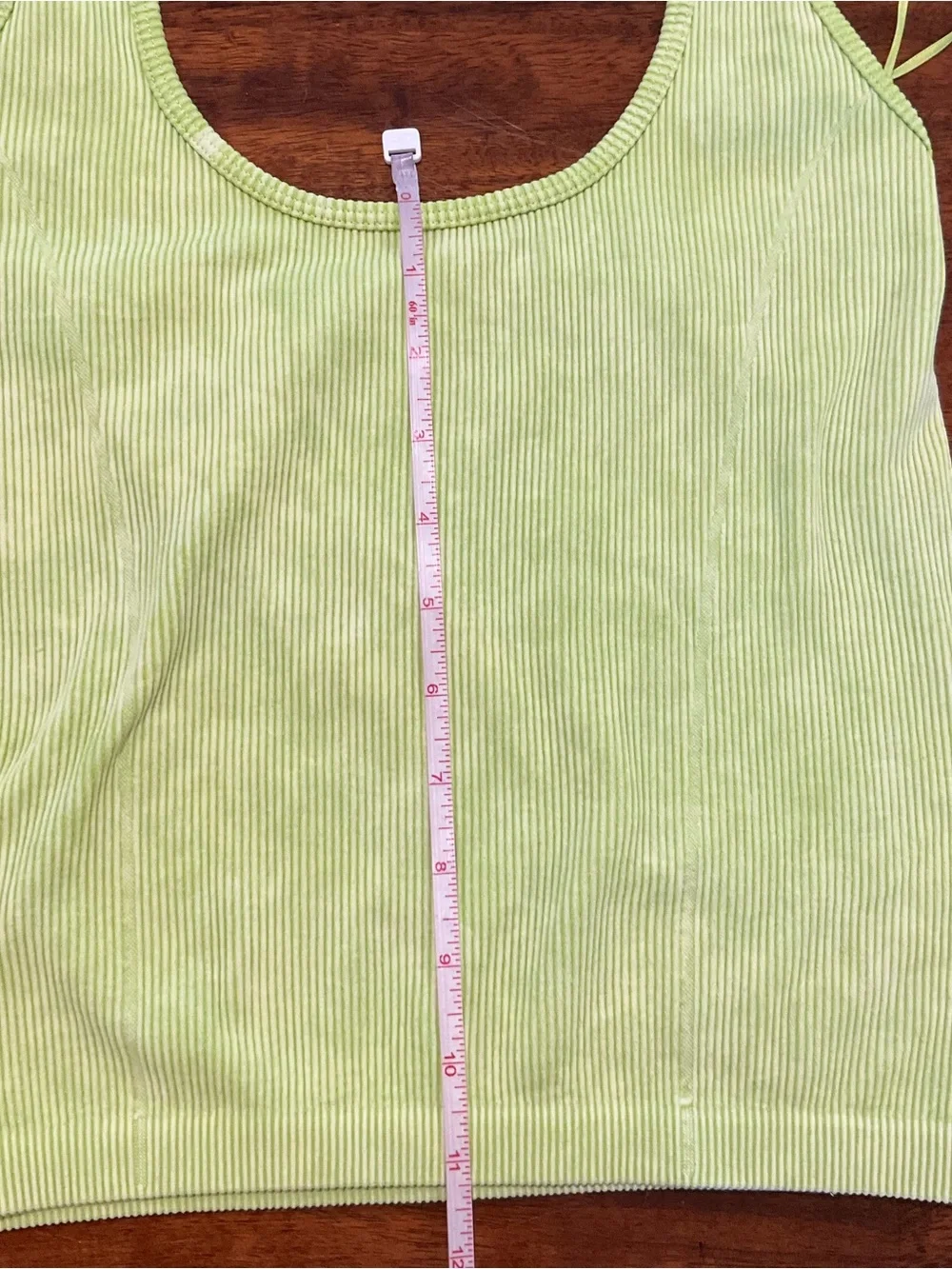 AEO Green Ribbed Halter Top - Picture 7 of 8